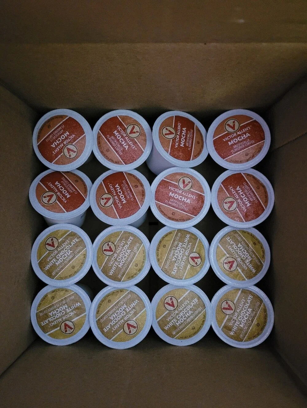 Victor Allen’s Chocolate Caramel & Mocha K-Cup Variety Pack - Orange/Brown. - Picture 2 of 2